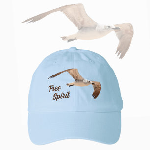 Seagull in Flight Photographic Free Spirit Coastal Hat