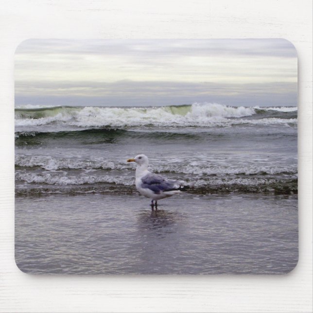 Seagull in the Ocean Mousepad (Front)