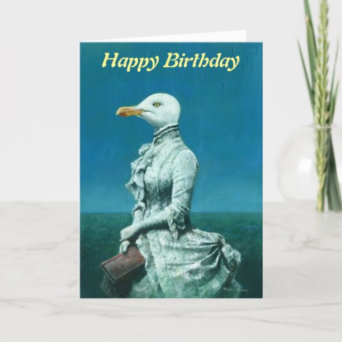 Seagull Lady Birthday Card