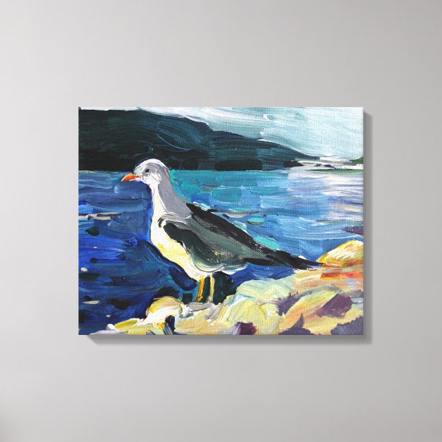  seagull landscape canvas print (Front)