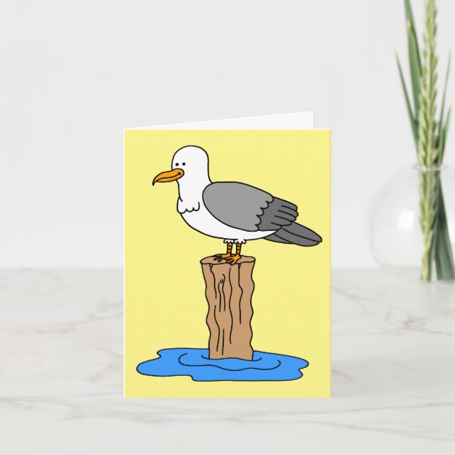 Seagull Love You Funny Holiday Card (Front)
