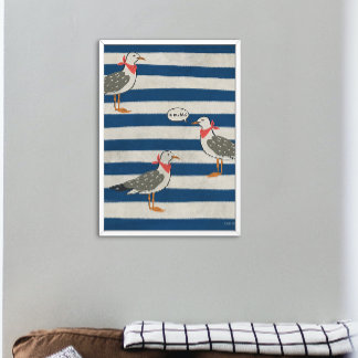 Seagull Minimalist Flat Poster