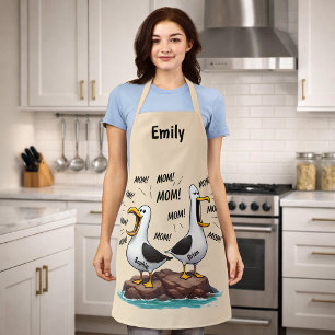 Seagull Mom Funny Personalized Apron