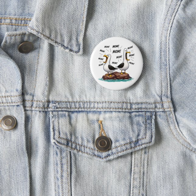 Seagull Mom Funny Personalized Button (In Situ)