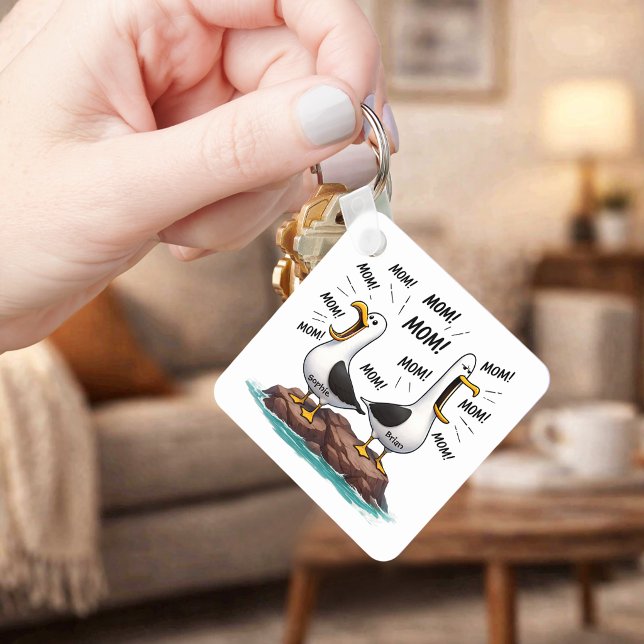 Seagull Mom Funny Personalized Keychain (Creator Uploaded)