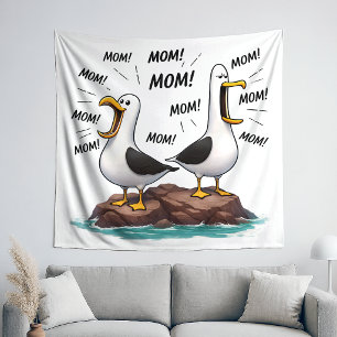 Seagull Mom Funny Personalized Tapestry