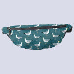 Seagull Nautical Fanny Pack<br><div class="desc">A flock of cheeky seagulls on a teal green background.  Original art by Nic Squirrell.</div>