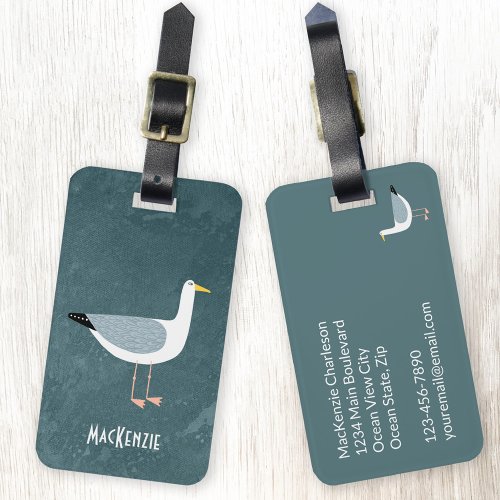 Seagull Nautical Personalized Luggage Tag