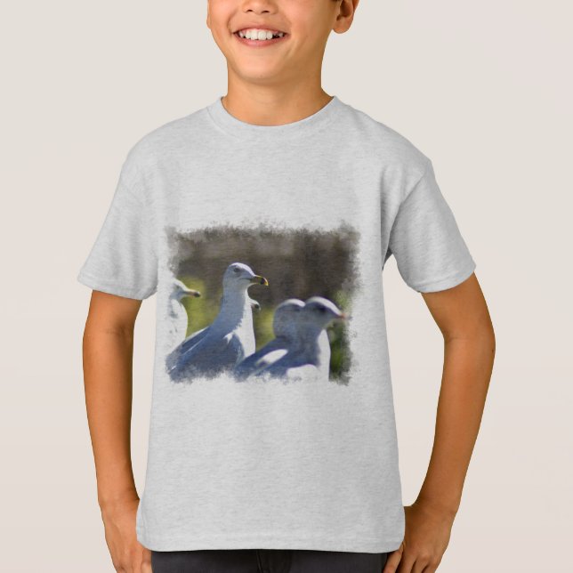 Seagull on a Rail T-Shirt (Front)