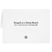 Seagull on a Sandy Beach Cards (Back Horizontal)