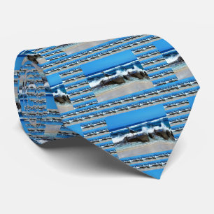 Seagull On Beach Rocks, Neck Tie