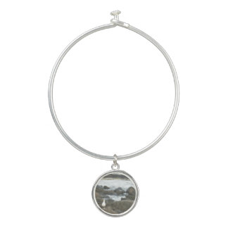 Seagull on rocks bangle bracelet