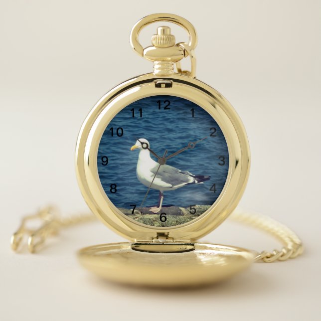 Seagull On The Bay Pocket Watch (Inside)