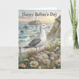 Seagull on The Coast Father's Day Card