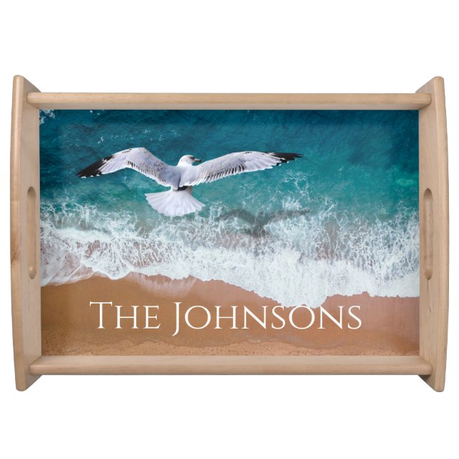 Seagull over the Sea Shore Serving Tray (Front)
