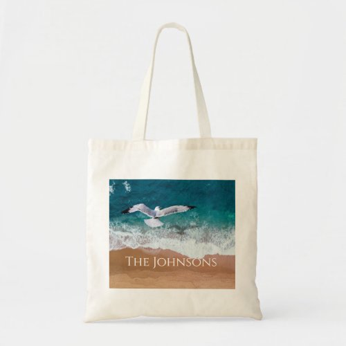 Seagull over the Sea Shore Tote Bag