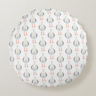 Seagull Pattern Round Pillow