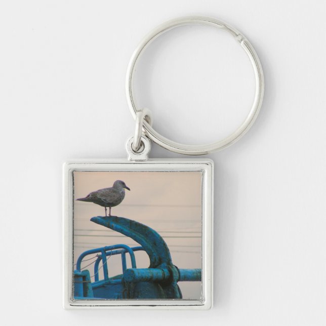 Seagull Rests On Anchor Of Ship | Choshi Keychain (Front)