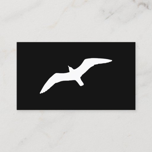 Customizable Seagull Shape Business Card Template