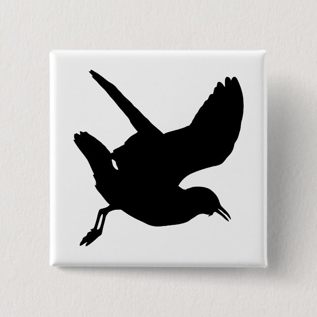 Seagull Silhouette Button (Front)