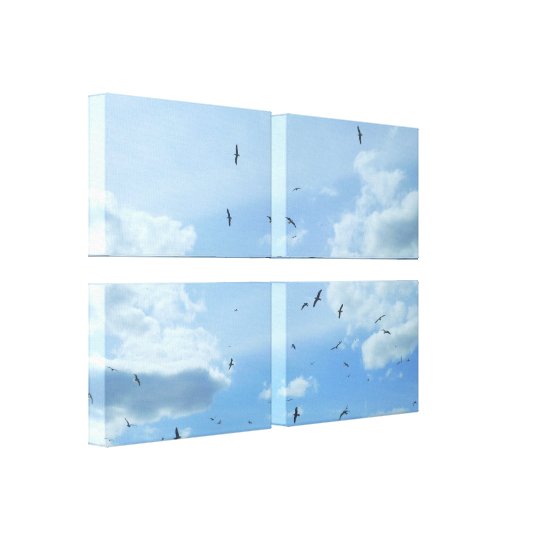 Seagull Sky Canvas Print