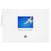 Seagull soaring through the sky cards (Back Horizontal)