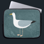 Seagull Standing Laptop Sleeve<br><div class="desc">A cheeky seagull standing by the ocean. Perfect for those who love birds and the coast.</div>