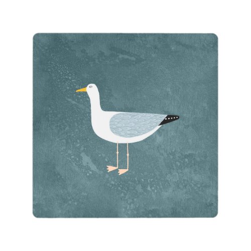 Seagull Standing Metal Print