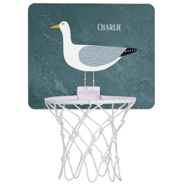 Seagull Standing Name Mini Basketball Hoop (Front)