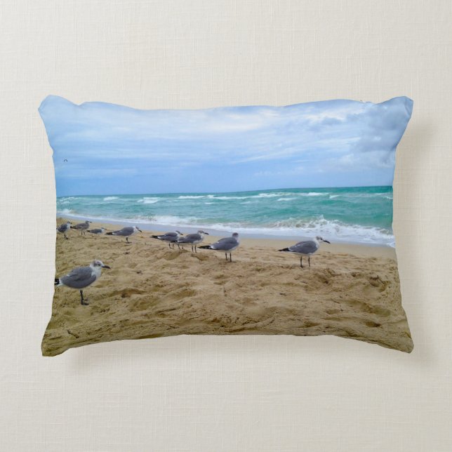 Seagull Throw Pillow (Front)