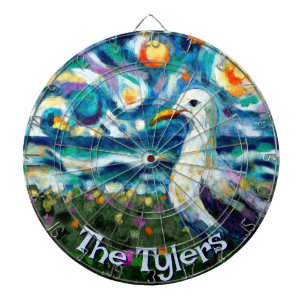Seagull Van Gogh Style Beach Personalized Dart Board