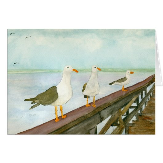 Seagull Watercolor Cards (Front Horizontal)