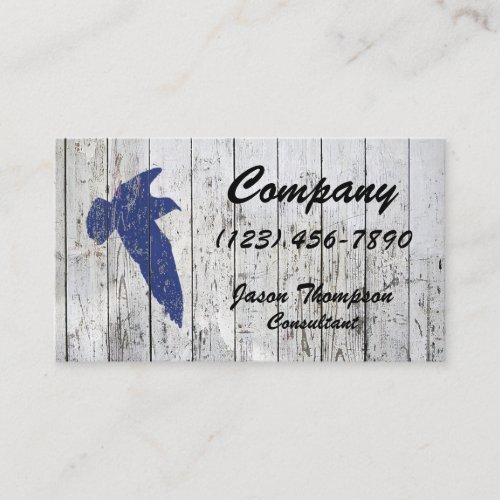 Seagull White Washed Fence Business Card