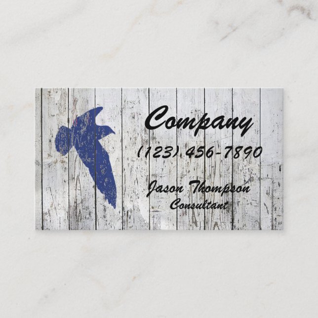 Seagull White Washed Fence Business Card (Front)