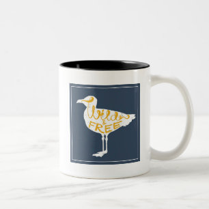 Seagull Wild And Free Two-Tone Coffee Mug