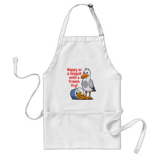 Seagull with French Fry Adult Apron