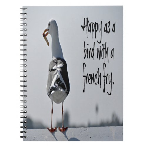 Seagull With French Fry Notebook