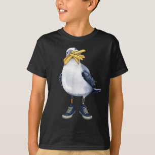 Seagull With Fries And Sneakers Fun T-shirt.png T-Shirt