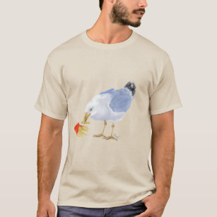 Seagull with fries t shirt 