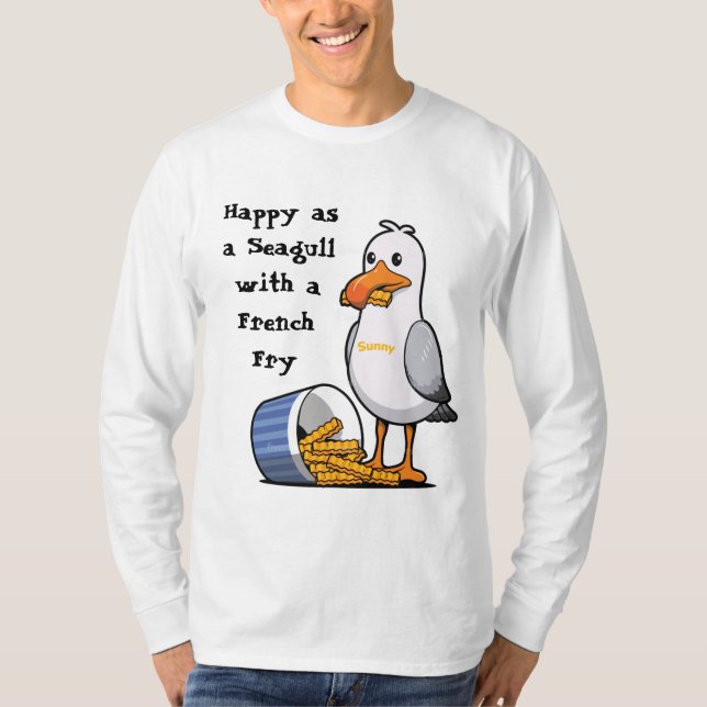 Seagull with Fries Wildwood long sleeve t-shirt  (Front)