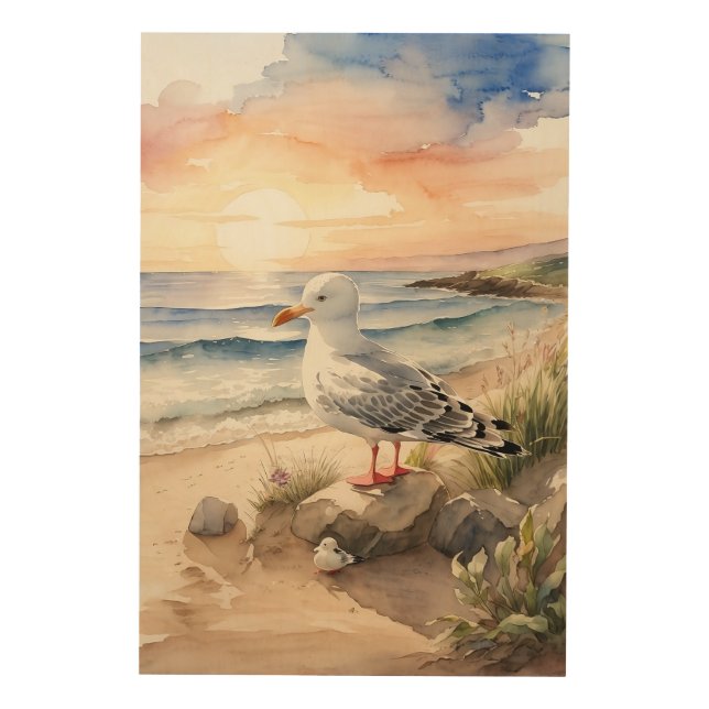 Seagull Wood Wall Art (Front)