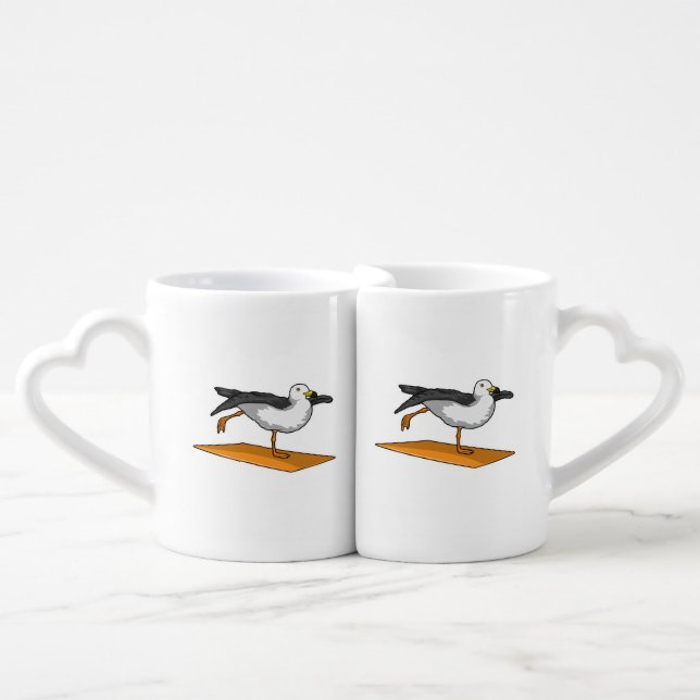 Seagull Yoga Meditation Fitness Coffee Mug Set (Front Nesting)