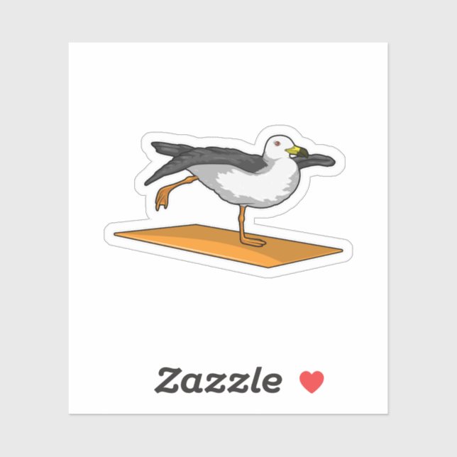 Seagull Yoga Meditation Fitness Sticker (Sheet)