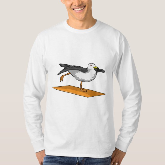 Seagull Yoga Meditation Fitness T-Shirt (Front)