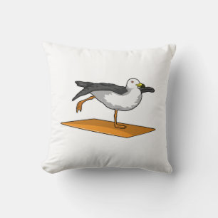 Seagull Yoga Meditation Fitness Throw Pillow