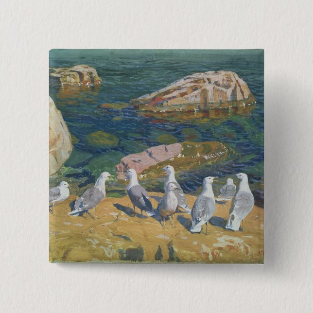 Seagulls, 1910 button (Front)