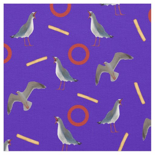 Seagulls and Fries Fabric