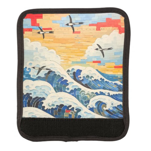 Seagulls and Waves Luggage Handle Wrap