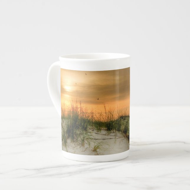 Seagulls at Sunrise Bone China Mug (Front Left)