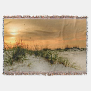 Seagulls at Sunrise Throw Blanket